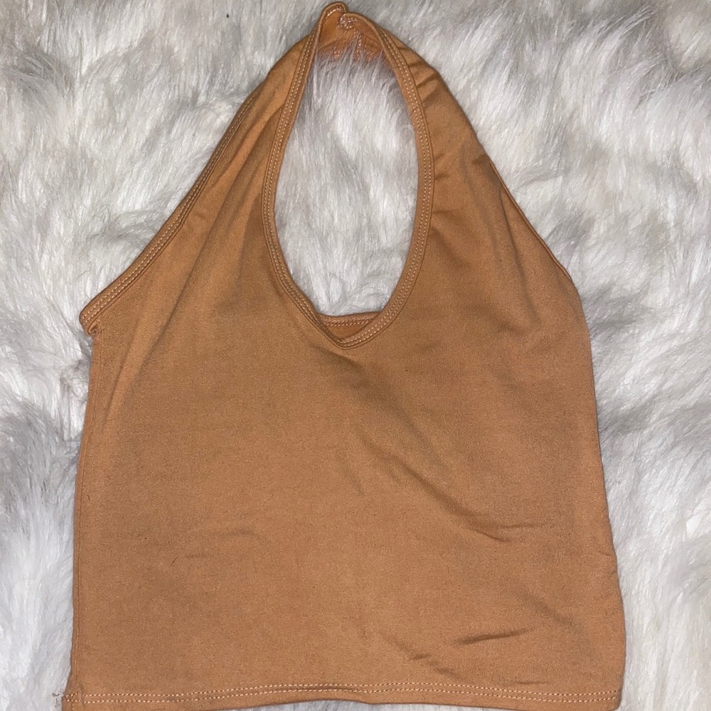 Nude halter top